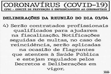 Foto - ORIENTAÇÕES DIVERSAS NO COMBATE AO COVID-19